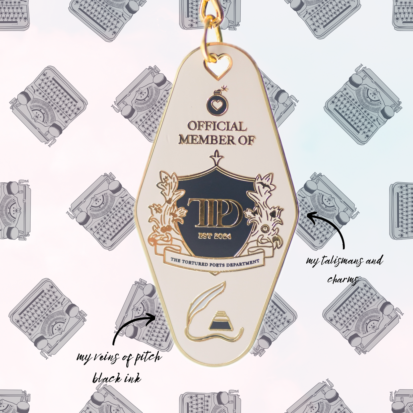 Taylor Swift Official Member Of TTPD Mini Enamel Motel Keychain