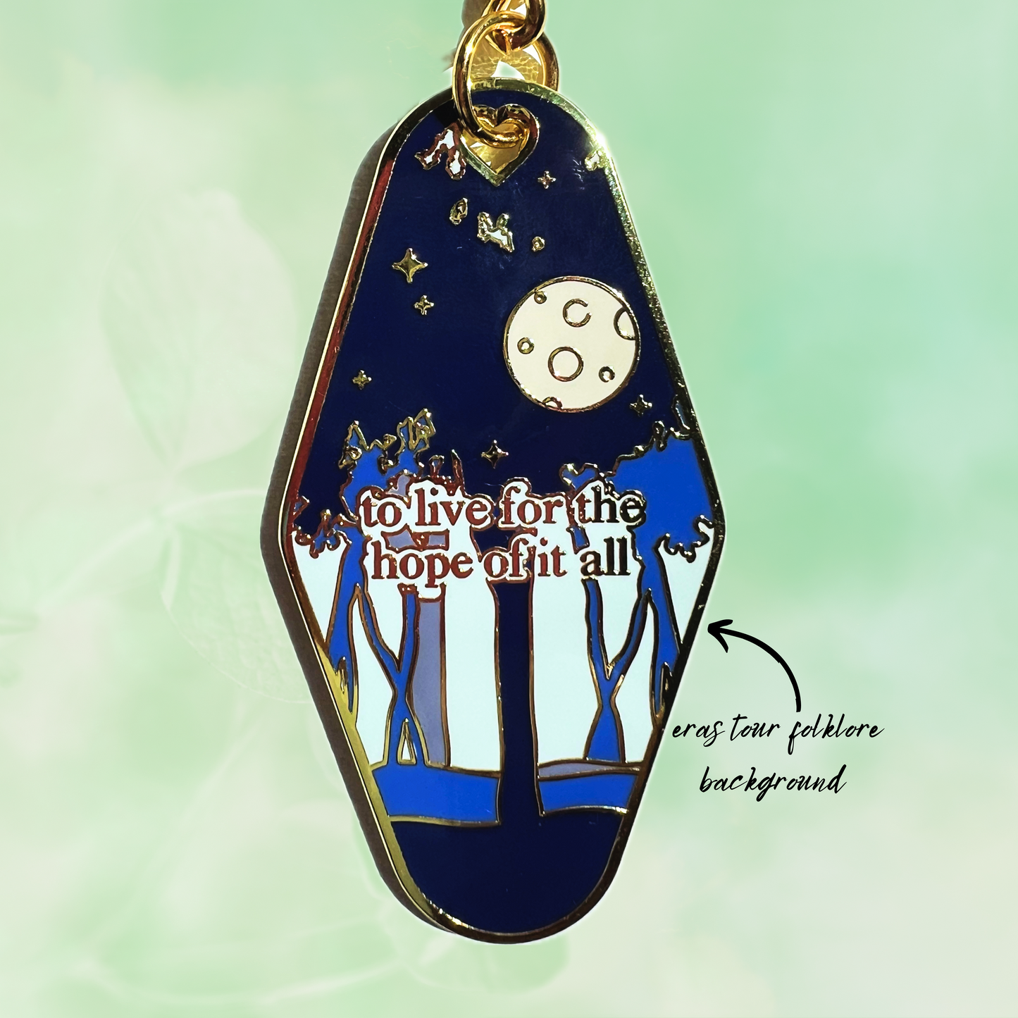 Taylor Swift Folklore Cabin & Cottages Mini Enamel Motel Keychain