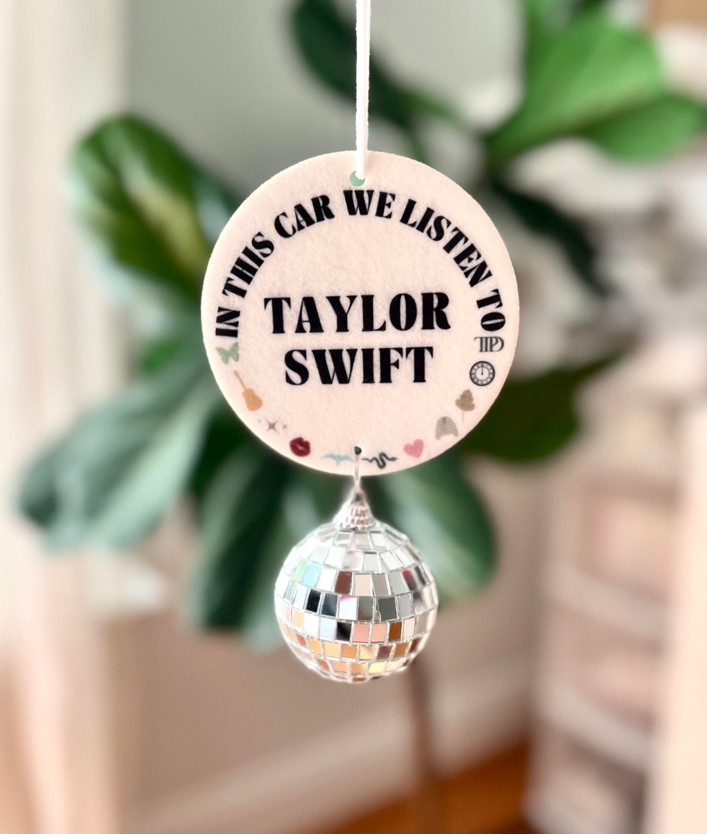 In This Car We Listen To Taylor Swift Car Charm