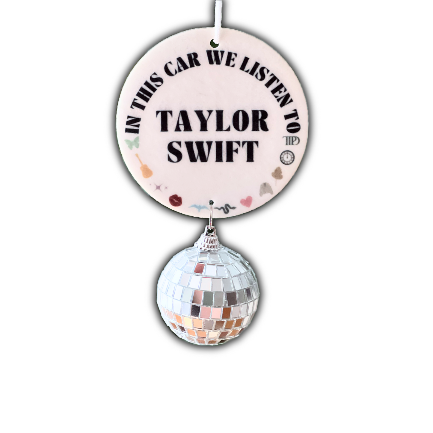 In This Car We Listen To Taylor Swift Car Charm