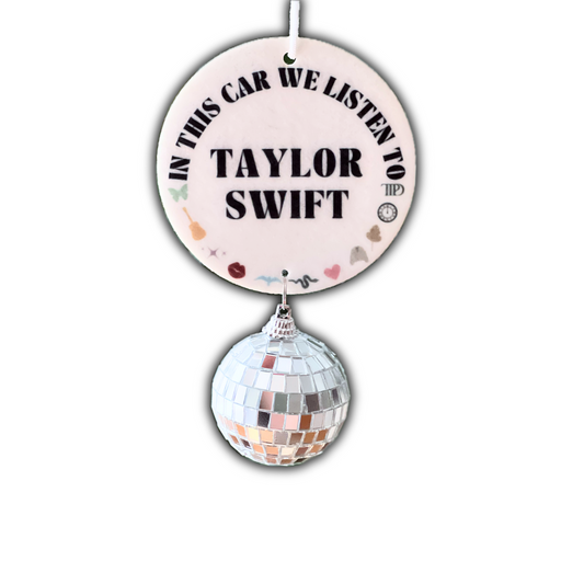 In This Car We Listen To Taylor Swift Car Charm