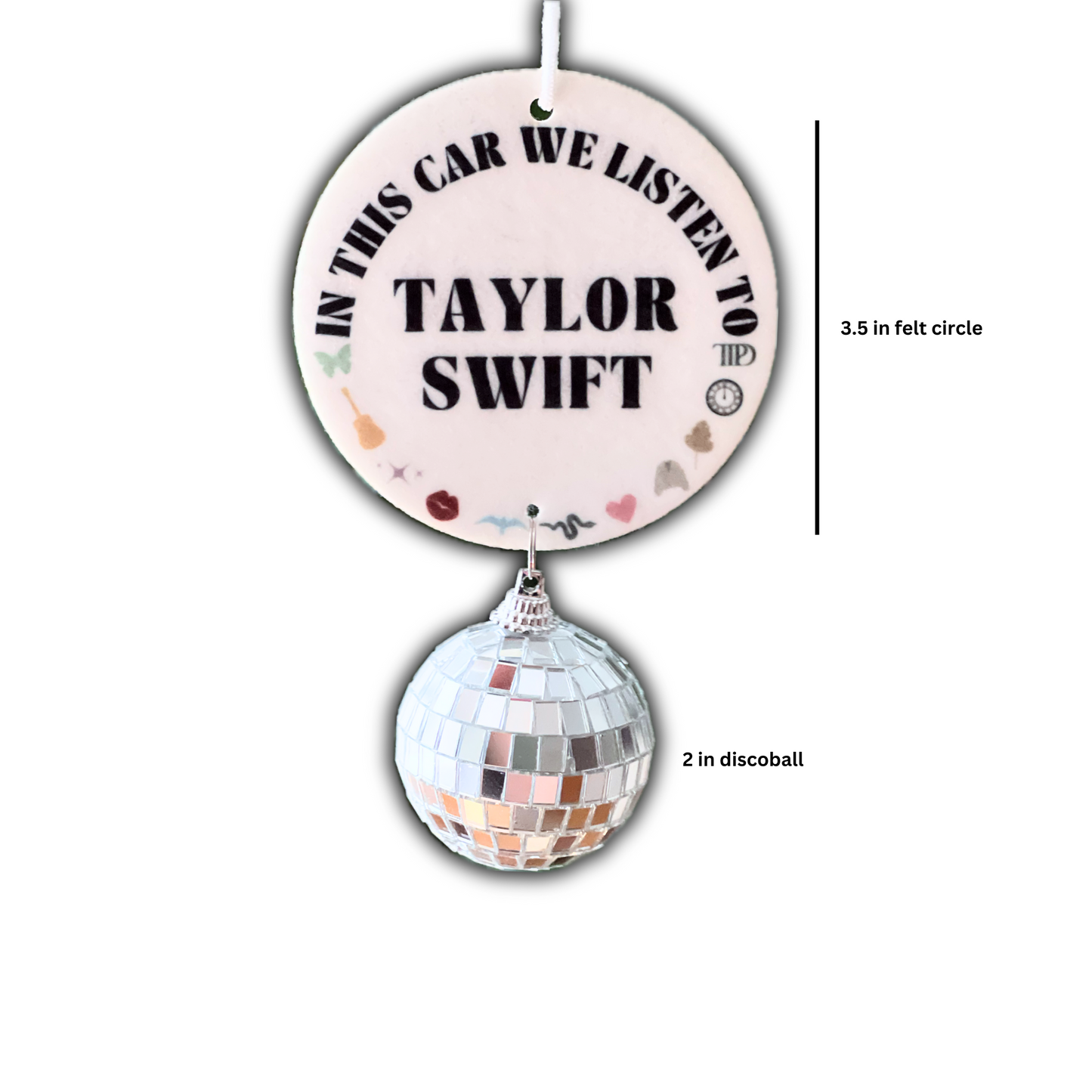 In This Car We Listen To Taylor Swift Car Charm