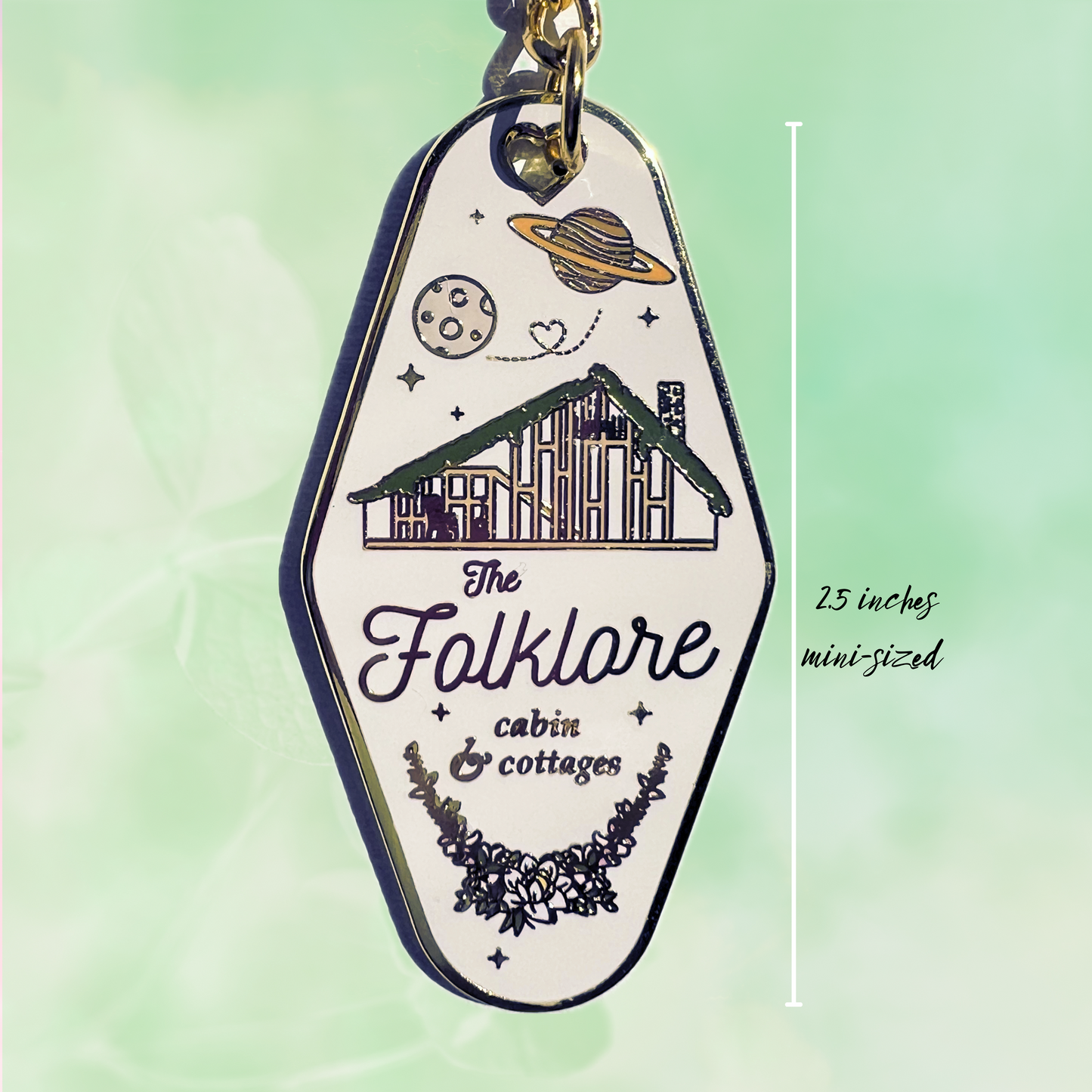 Taylor Swift Folklore Cabin & Cottages Mini Enamel Motel Keychain