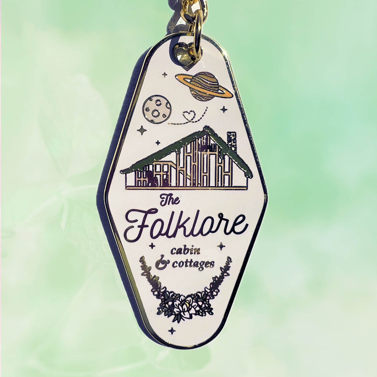Taylor Swift Folklore Cabin & Cottages Mini Enamel Motel Keychain